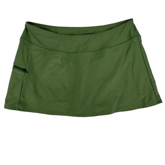 🔥Sunsets-  Olive Green Bikini Skirt - Picture 1 of 7
